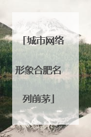 城市网络形象合肥名列前茅