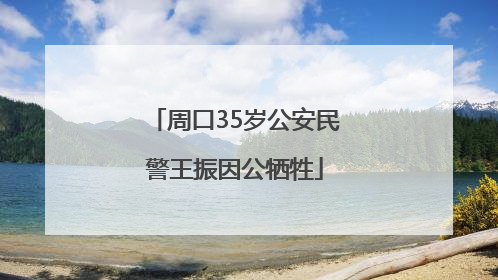 周口35岁公安民警王振因公牺牲