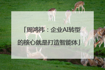 周鸿祎：企业AI转型的核心就是打造智能体