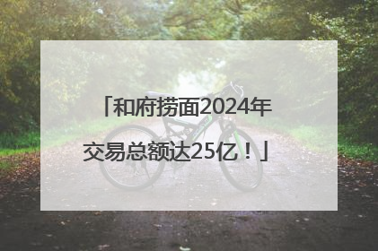 和府捞面2024年交易总额达25亿！