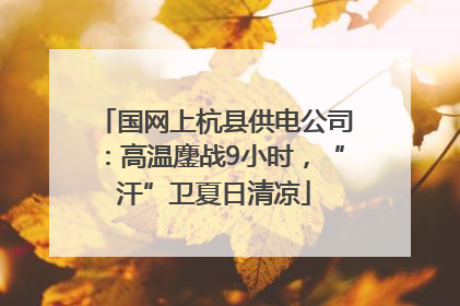 国网上杭县供电公司：高温鏖战9小时，“汗”卫夏日清凉