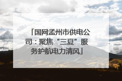 国网孟州市供电公司：聚焦“三夏”服务护航电力清风