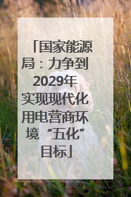 国家能源局：力争到2029年实现现代化用电营商环境“五化”目标