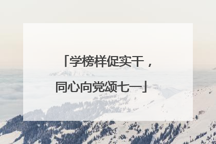 学榜样促实干，同心向党颂七一