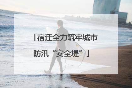 宿迁全力筑牢城市防汛“安全堤”