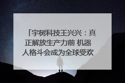 宇树科技王兴兴：真正解放生产力前 机器人格斗会成为全球受欢迎的赛事｜科技观察
