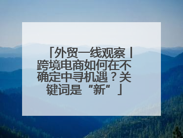 外贸一线观察丨跨境电商如何在不确定中寻机遇？关键词是“新”