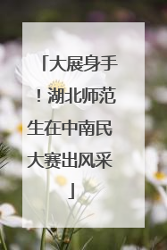 大展身手！湖北师范生在中南民大赛出风采