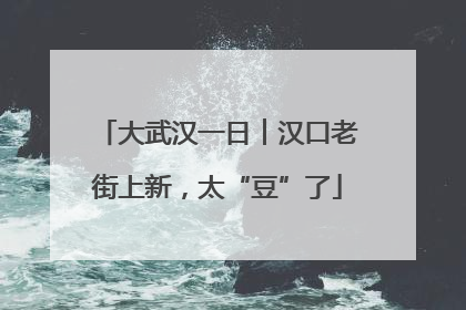 大武汉一日︱汉口老街上新，太“豆”了