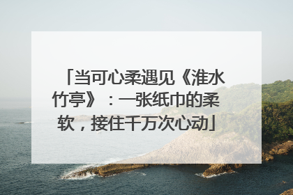 当可心柔遇见《淮水竹亭》：一张纸巾的柔软，接住千万次心动