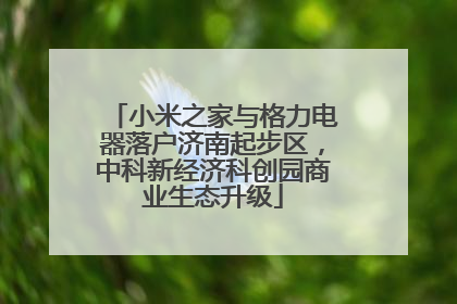 小米之家与格力电器落户济南起步区，中科新经济科创园商业生态升级