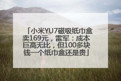 小米YU7磁吸纸巾盒卖169元，雷军：成本巨高无比，但100多块钱一个纸巾盒还是贵