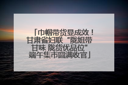 巾帼带货显成效！甘肃省妇联“陇姐带甘味 陇货优品位”端午集市圆满收官