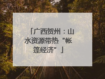广西贺州：山水资源带热“帐篷经济”