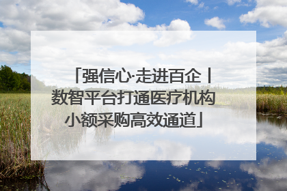 强信心·走进百企丨数智平台打通医疗机构小额采购高效通道