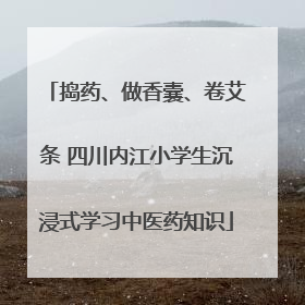 捣药、做香囊、卷艾条 四川内江小学生沉浸式学习中医药知识