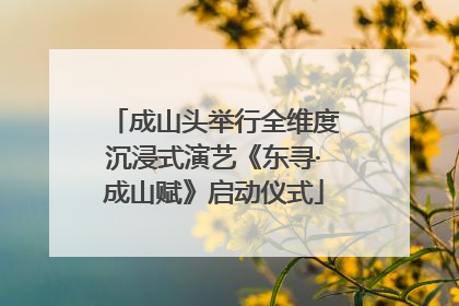 成山头举行全维度沉浸式演艺《东寻·成山赋》启动仪式