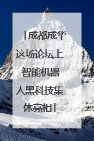 成都成华这场论坛上 智能机器人黑科技集体亮相