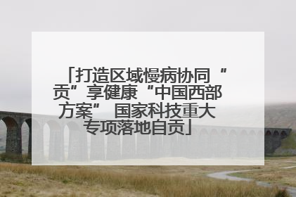 打造区域慢病协同“贡”享健康“中国西部方案” 国家科技重大专项落地自贡