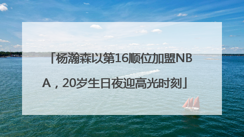 杨瀚森以第16顺位加盟NBA，20岁生日夜迎高光时刻
