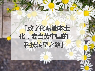 数字化赋能本土化，麦当劳中国的科技转型之路
