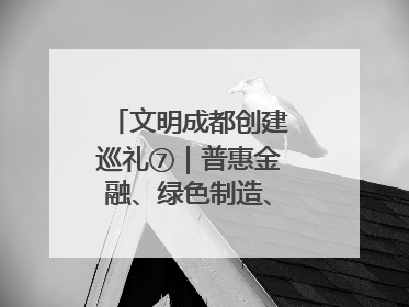 文明成都创建巡礼⑦｜普惠金融、绿色制造、公益助学展现城市文明底色