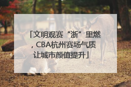 文明观赛“浙”里燃，CBA杭州赛场气质让城市颜值提升