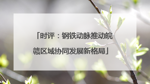 时评：钢铁动脉推动皖赣区域协同发展新格局