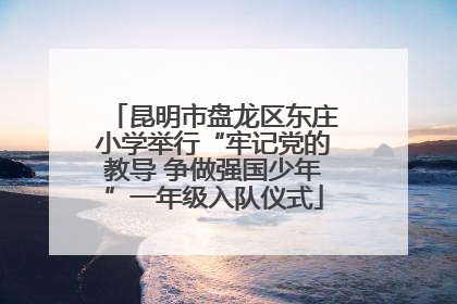 昆明市盘龙区东庄小学举行“牢记党的教导 争做强国少年”一年级入队仪式