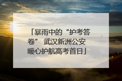 暴雨中的“护考答卷” 武汉新洲公安暖心护航高考首日