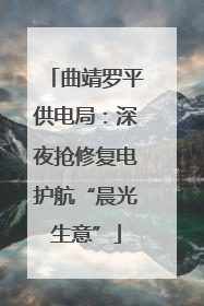 曲靖罗平供电局：深夜抢修复电护航“晨光生意”