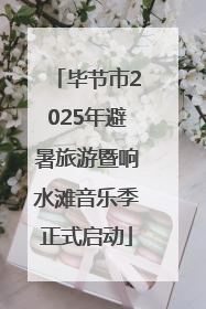毕节市2025年避暑旅游暨响水滩音乐季正式启动