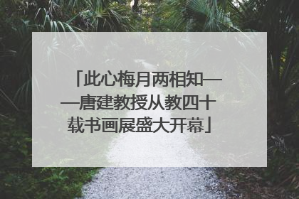 此心梅月两相知——唐建教授从教四十载书画展盛大开幕