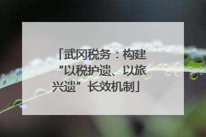 武冈税务：构建“以税护遗、以旅兴遗”长效机制