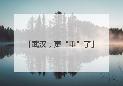武汉，更“重”了