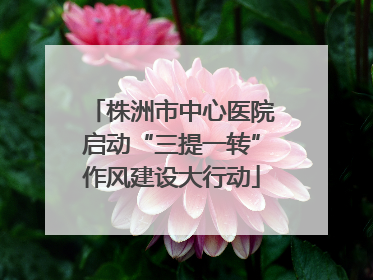 株洲市中心医院启动“三提一转”作风建设大行动