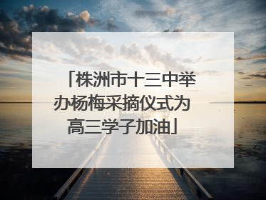 株洲市十三中举办杨梅采摘仪式为高三学子加油