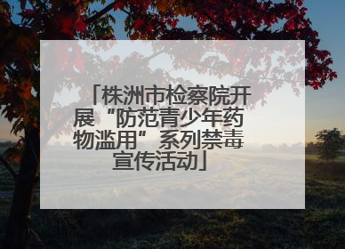 株洲市检察院开展“防范青少年药物滥用”系列禁毒宣传活动