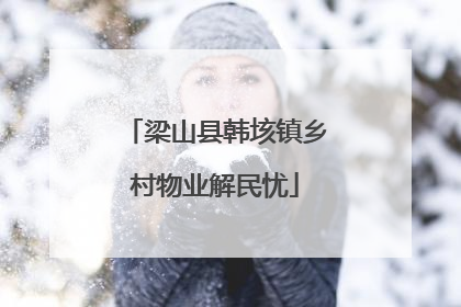梁山县韩垓镇乡村物业解民忧