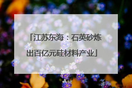 江苏东海：石英砂炼出百亿元硅材料产业