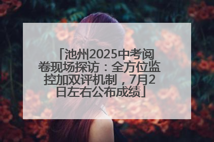 池州2025中考阅卷现场探访：全方位监控加双评机制，7月2日左右公布成绩