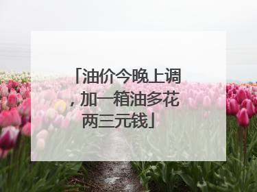油价今晚上调，加一箱油多花两三元钱