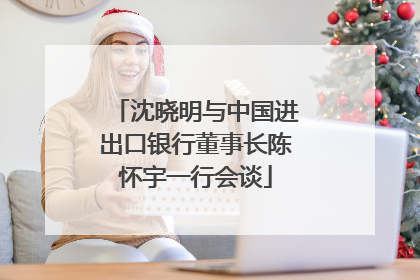 沈晓明与中国进出口银行董事长陈怀宇一行会谈
