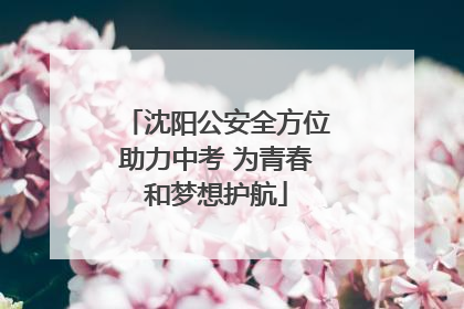 沈阳公安全方位助力中考 为青春和梦想护航