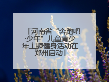 河南省“奔跑吧·少年”儿童青少年主题健身活动在郑州启动