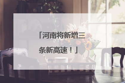 河南将新增三条新高速！