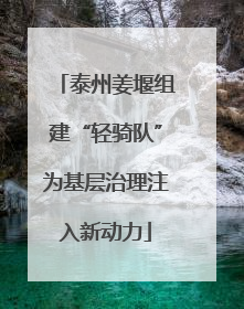泰州姜堰组建“轻骑队”为基层治理注入新动力