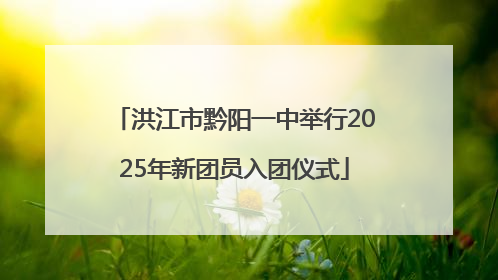 洪江市黔阳一中举行2025年新团员入团仪式