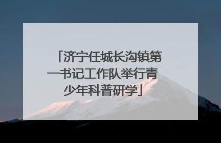 济宁任城长沟镇第一书记工作队举行青少年科普研学