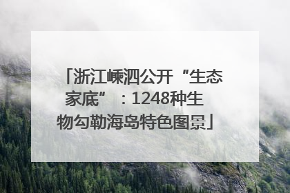 浙江嵊泗公开“生态家底”：1248种生物勾勒海岛特色图景